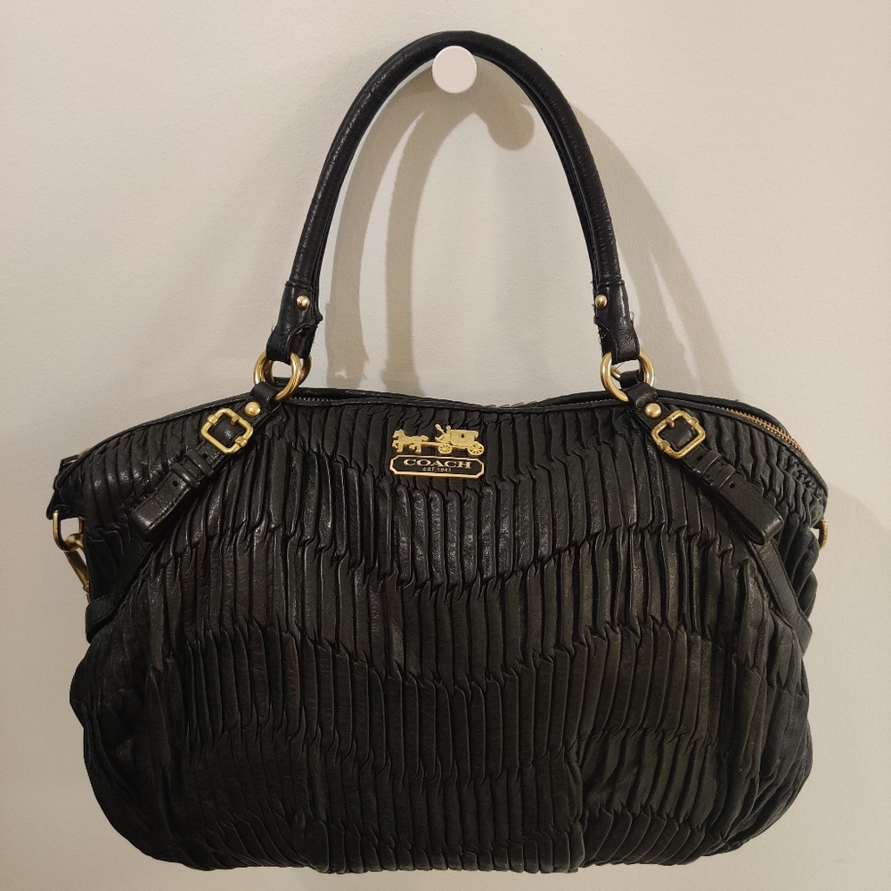 Coach Madison Gathered Leather Satchel